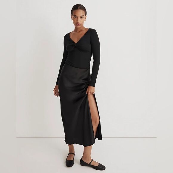 NWT Madewell Twist-Front Long-Sleeve Tee no073 size XL - Picture 4 of 10